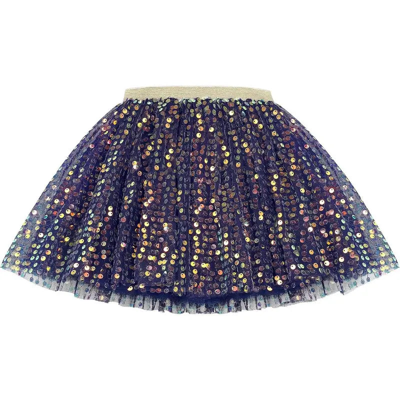 F-CPA03 Toddler Girls' Polyester Sequin Tulle Tutu Skirt - Jazz Tap Dance Costumes, Birthday Party Fashion Clothes