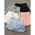 2pcs Girls' Casual Skirt Shorts with Safety Elastic Waistband - Machine Washable Solid Color Skirt Shorts Toddlers & Kids, Breathable Outfit