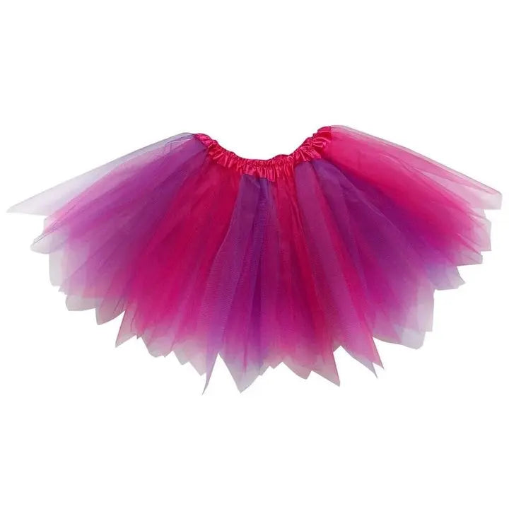 Hot Pink & Purple Fairy Princess Running Skirt Dress Up Ballet Dance Halloween Costume Pixie Tutu Skirt for Kids, Adults, Plus