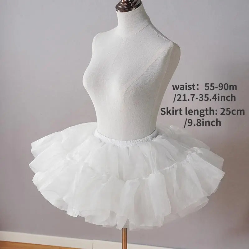 Women's 6-Layer Soft Polyester Sheer Tulle Tiered Petticoat Tutu - Voluminous Underskirt for Dresses, Casual Skirt, Fashion Accessory, Tiered Skirt