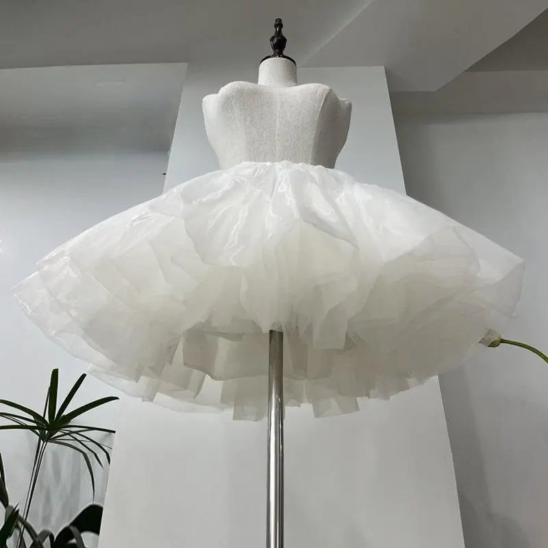 Women's 6-Layer Soft Polyester Sheer Tulle Tiered Petticoat Tutu - Voluminous Underskirt for Dresses, Casual Skirt, Fashion Accessory, Tiered Skirt