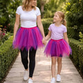 Hot Pink & Purple Fairy Princess Running Skirt Dress Up Ballet Dance Halloween Costume Pixie Tutu Skirt for Kids, Adults, Plus