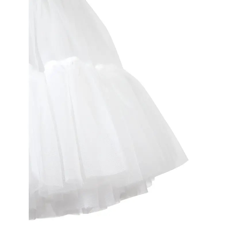 Girls' Sweet Princess Flared Tutu Skirt - Polyester Fluffy Layers, Elastic Waist, All-Seasons Kids' Birthday Party Wear, Ideal Gift