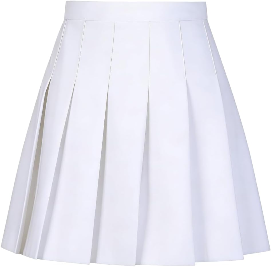 Girls' Pleated Skirts High-Waist A-line Skirt with Built-in Shorts 6-14Y