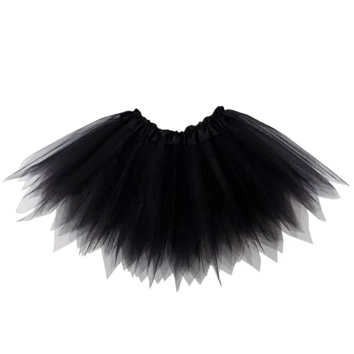 Black Fairy Princess Dress Up Ballet Dance or Halloween Costume Pixie Tutu Skirt for Kids, Adults, Plus