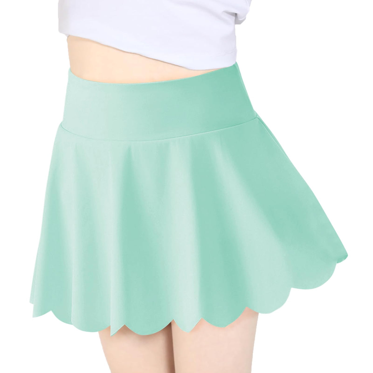 Haloumoning Girls Skorts Flowy Athletic Shorts Kids Tennis Golf Skirts