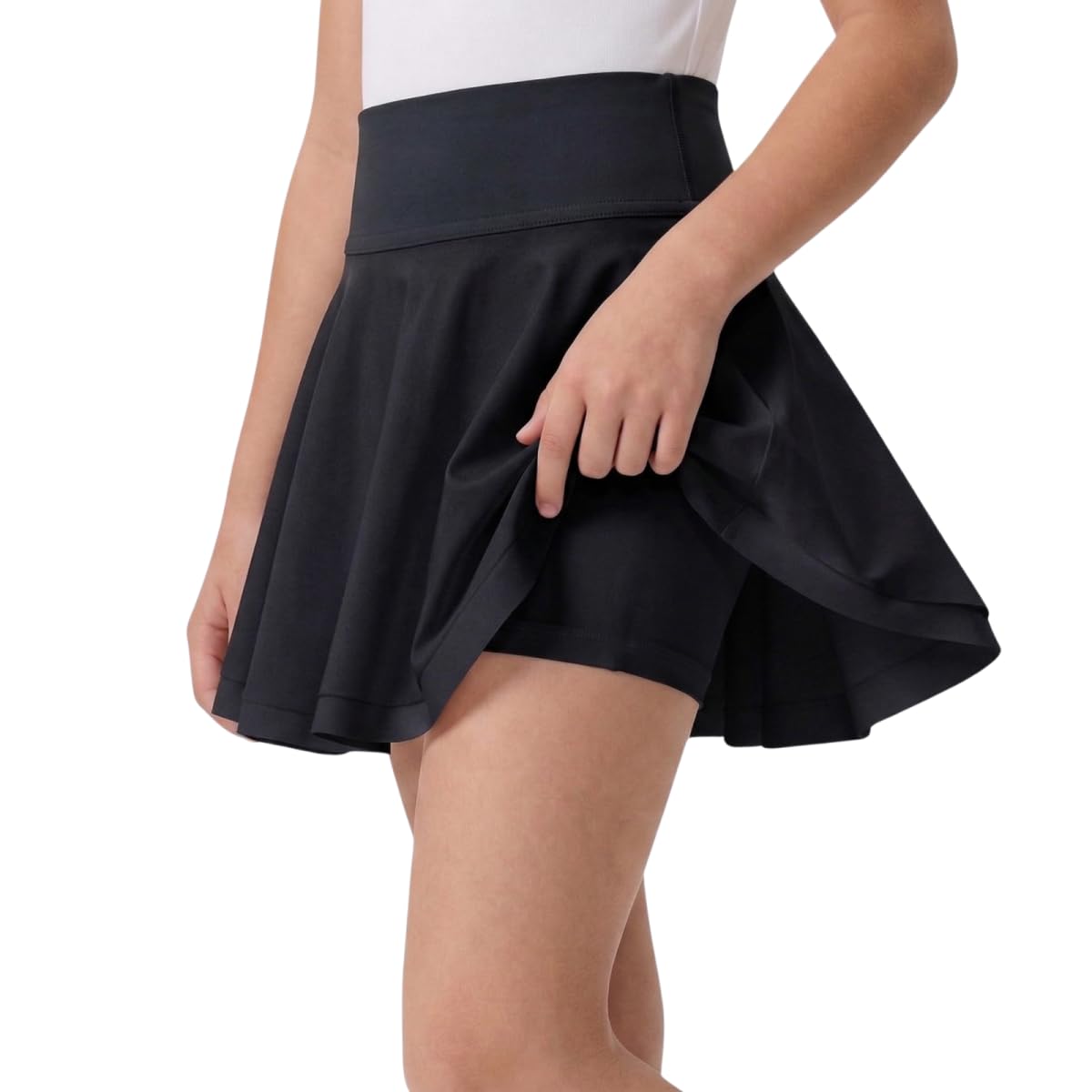 Girls Athletic Skirt with Built-in Shorts – Double Layer Lightweight Summer Skort