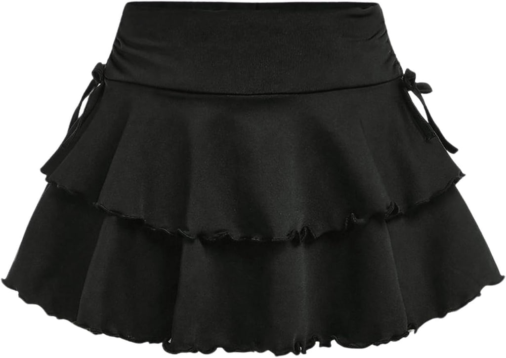 SOLY HUX Girl's Cute Mini Skirt with Built-in Shorts