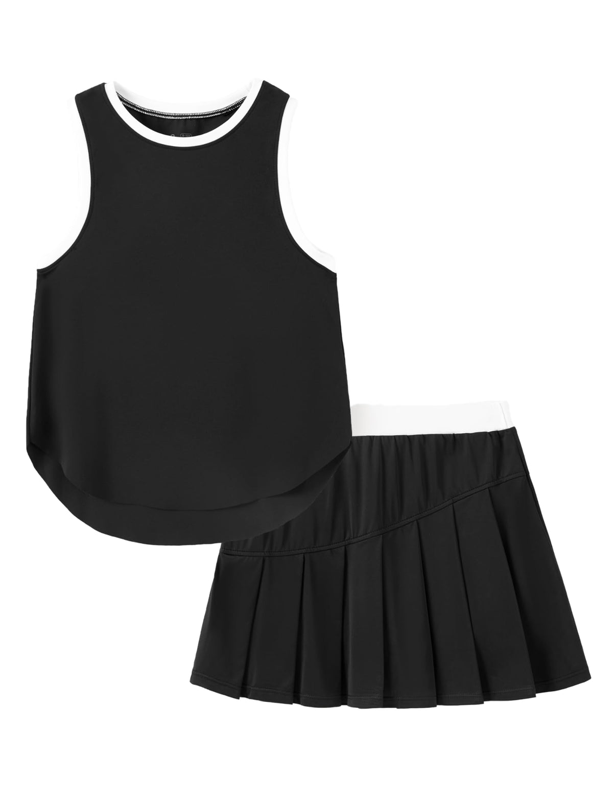 PATPAT Girls Tennis Skirt Sets Tank Top + Pleated Skort Activewear 5-12Y