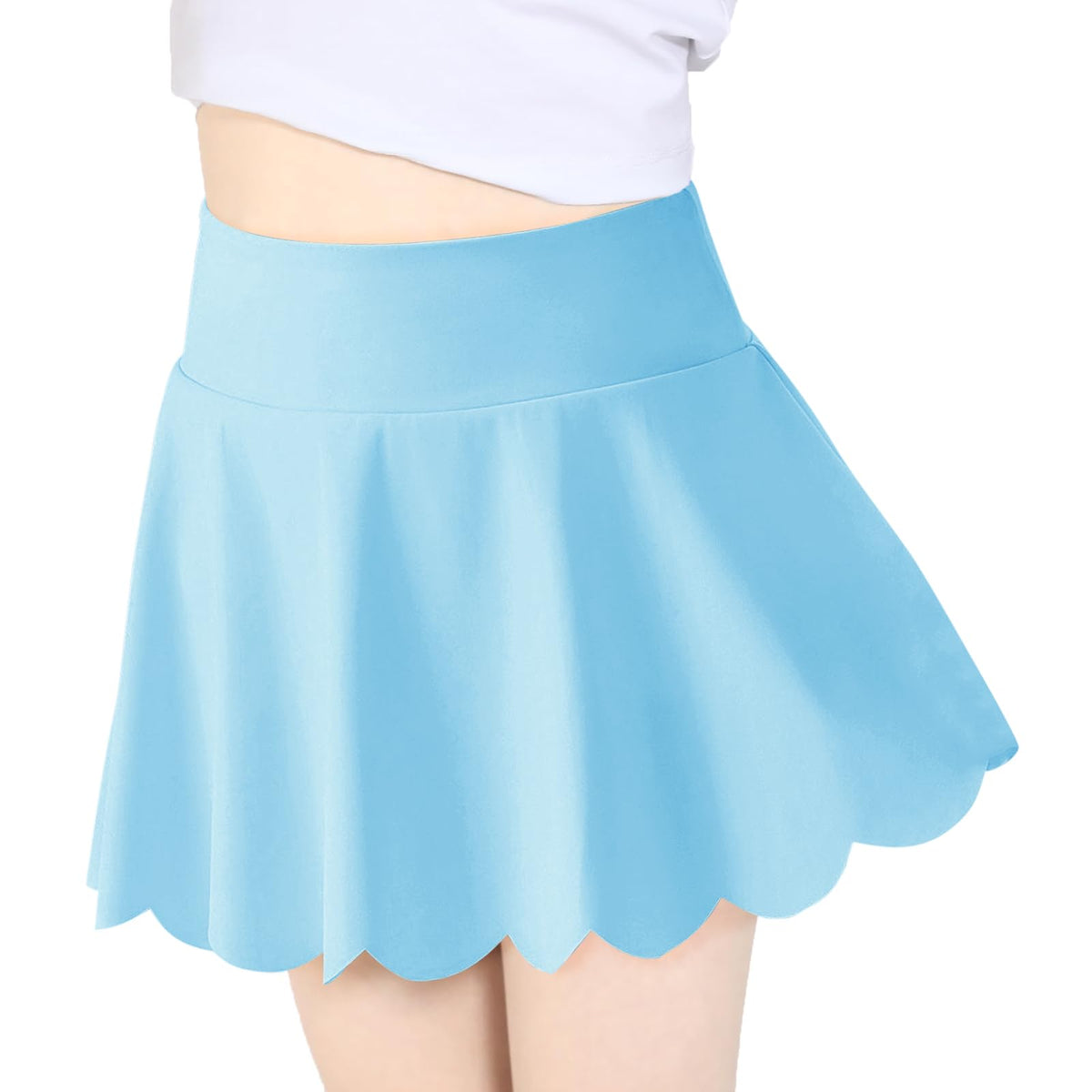 Haloumoning Girls Skorts Flowy Athletic Shorts Kids Tennis Golf Skirts