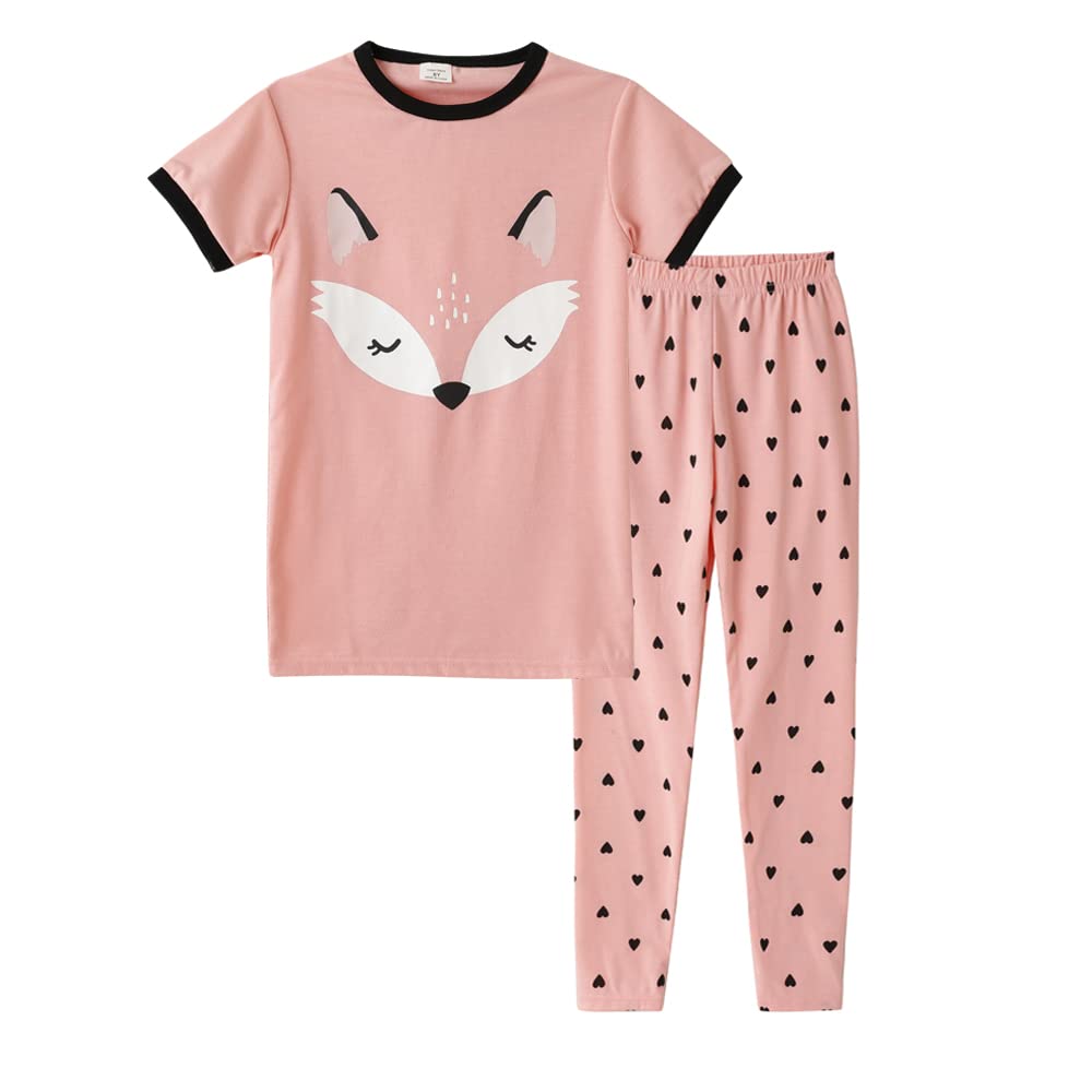 MyFav Children Girl Pajamas Set Soft Comfy Sleepwear Pajamas Size 4 to 14 Years