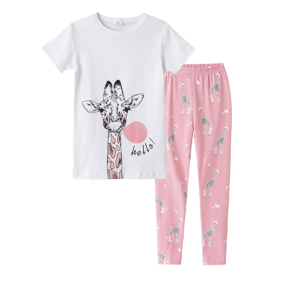 MyFav Children Girl Pajamas Set Soft Comfy Sleepwear Pajamas Size 4 to 14 Years
