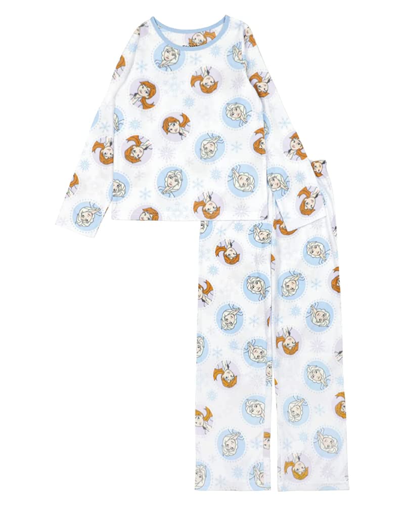 Disney Girls' 2-Piece Loose-fit Martching Pajama Set, Princess Pajamas, Soft & Cute for Kids