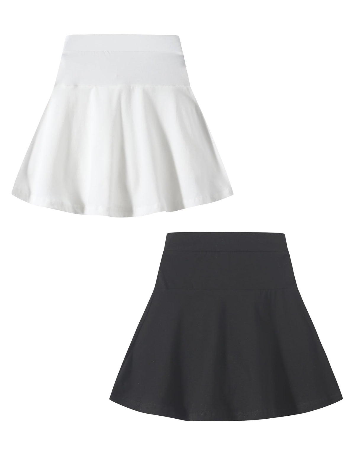 A-line Skirts for Girls Kids Ruffle Tennis Skort with Built-in Shorts