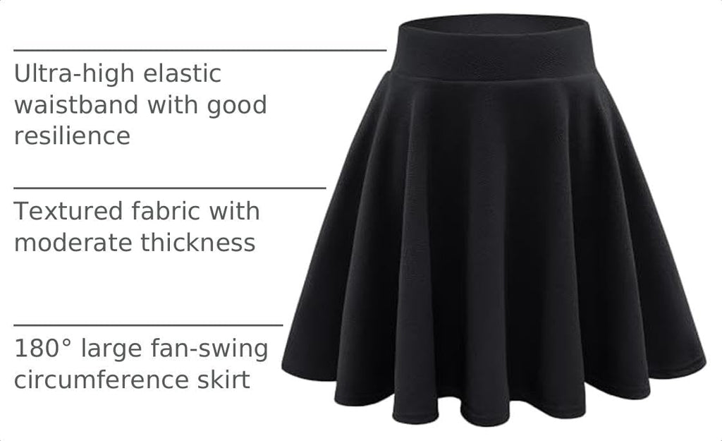 Stelle Girls Pleated Skater Uniform Skirts with Built in Shorts for School