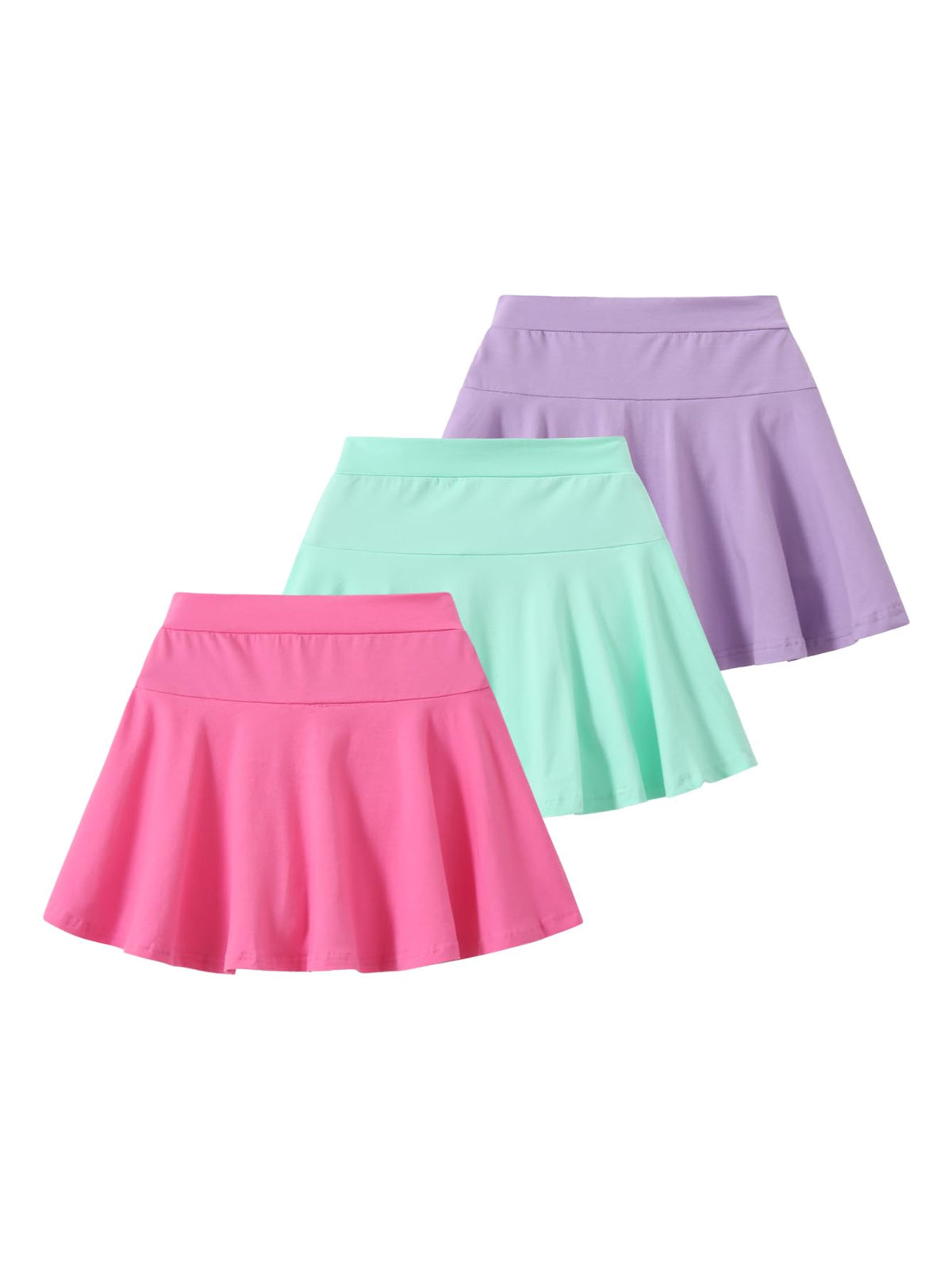 A-line Skirts for Girls Kids Ruffle Tennis Skort with Built-in Shorts