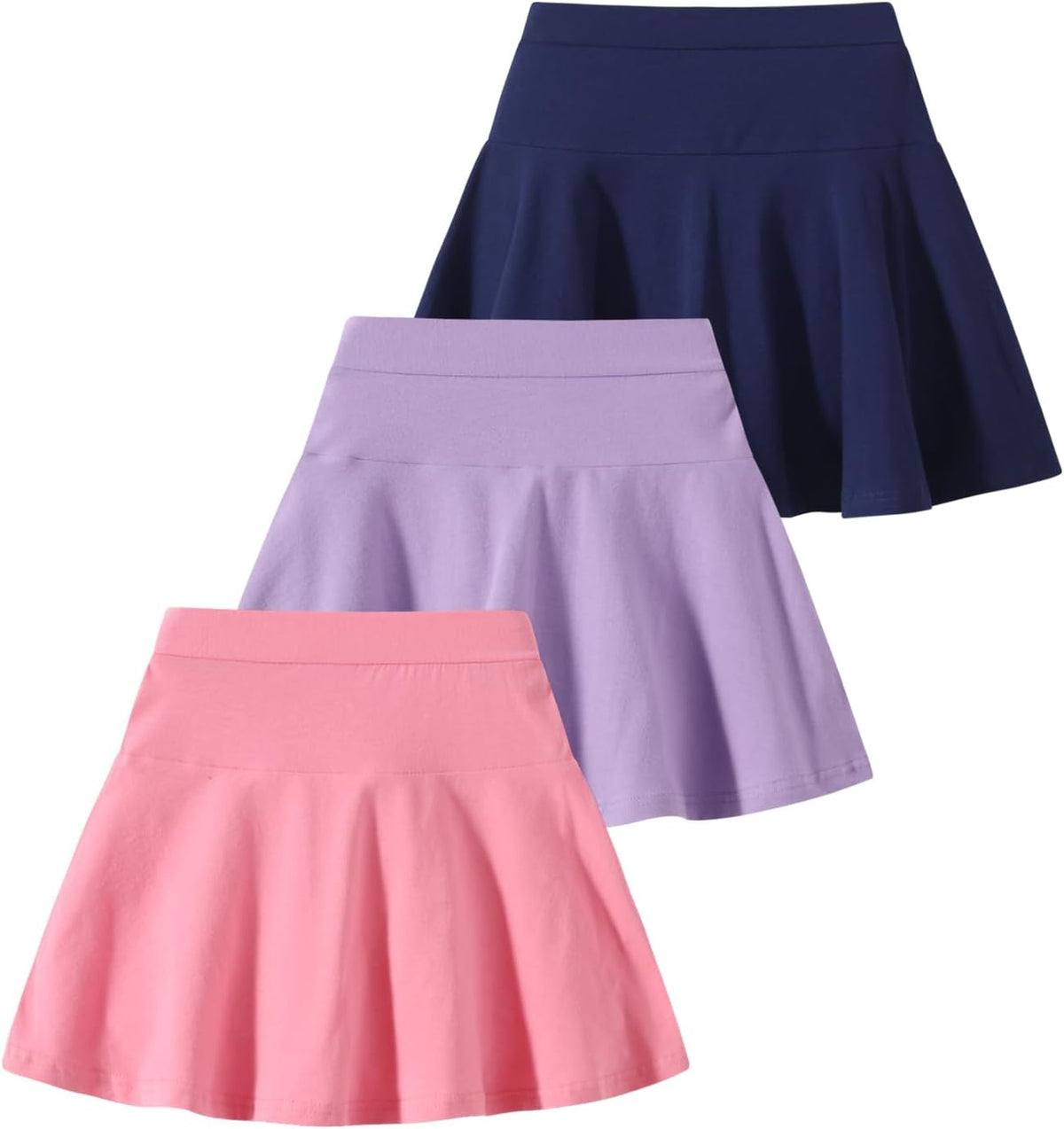A-line Skirts for Girls Kids Ruffle Tennis Skort with Built-in Shorts