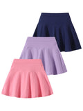 A-line Skirts for Girls Kids Ruffle Tennis Skort with Built-in Shorts