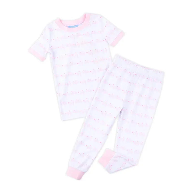 Big Sister Pajamas - Girls Soft Knit PJs Perfect for Matching Little Sister or Brother