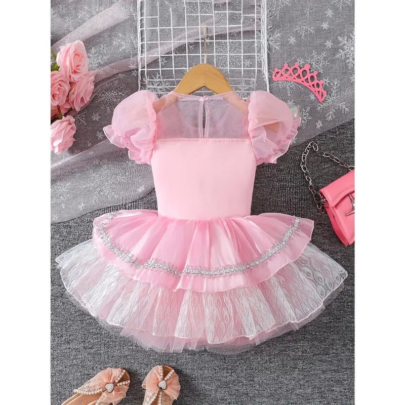 Girl's Fluffy Mesh Ballet Tutu Skirt