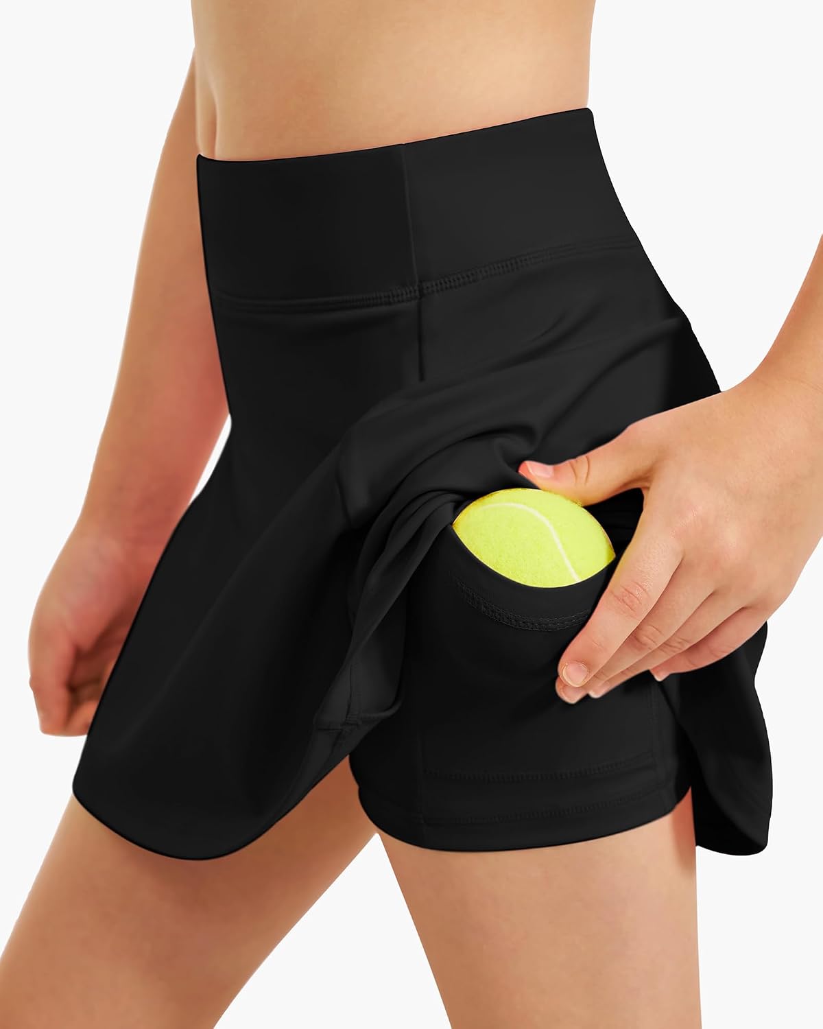 Stelle Girls A-Line Tennis Skort with Built-in Shorts for Sports Play