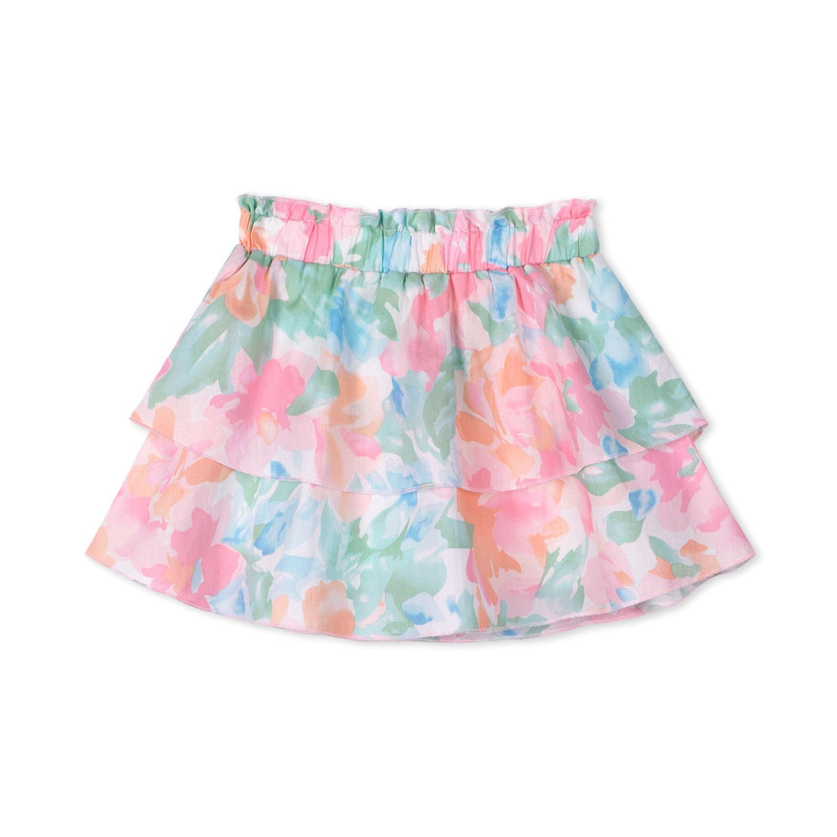 Girls and Toddlers Skirts Floral & Plaid Mini Skirt with Built-in Shorts