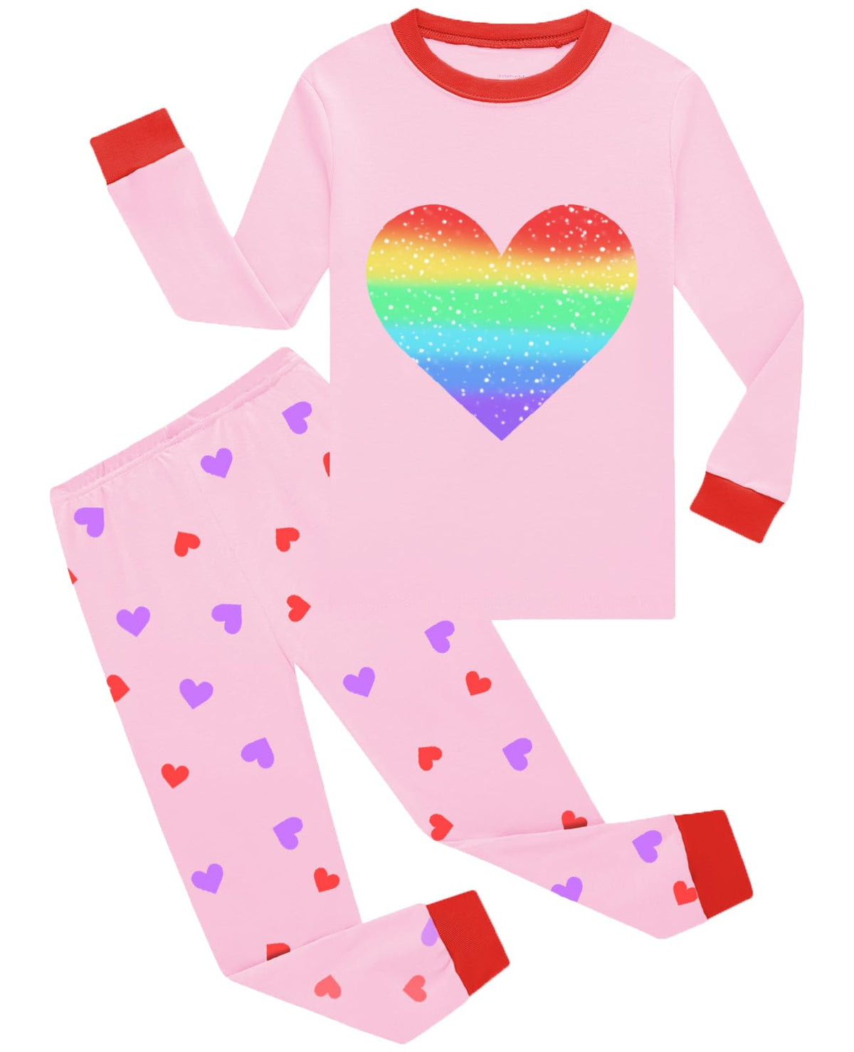 Dolphin&Fish Girls Cotton Pajamas Toddler 2 Pieces Pjs Kids Sleepwear Clothes Long sleeve Sets