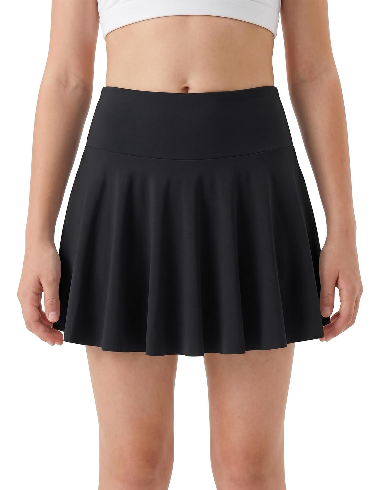 Babymine Girls Skirt 2 in 1 Athletic Skorts Black 7-14 Years