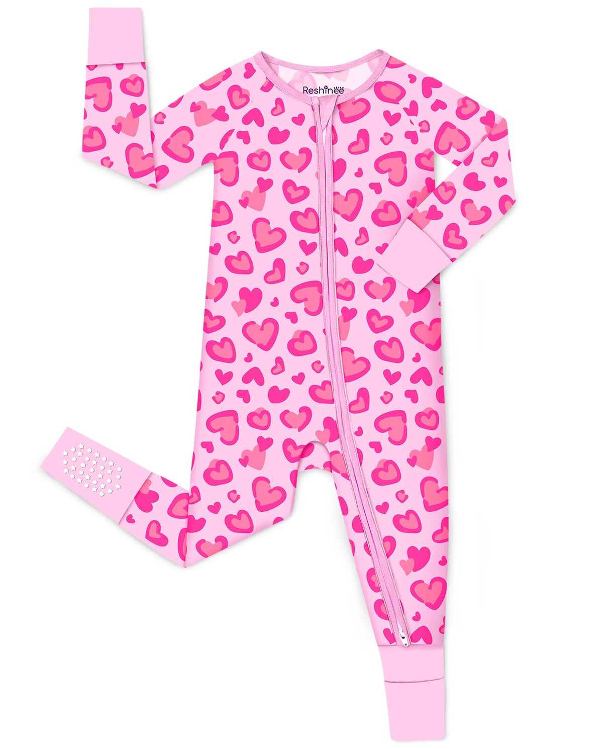babee Reshinee Viscose derived from bamboo Baby Pajamas Convertible Footie Sleepers for Baby Girl 2-Way Zipper Onesies 0-24M