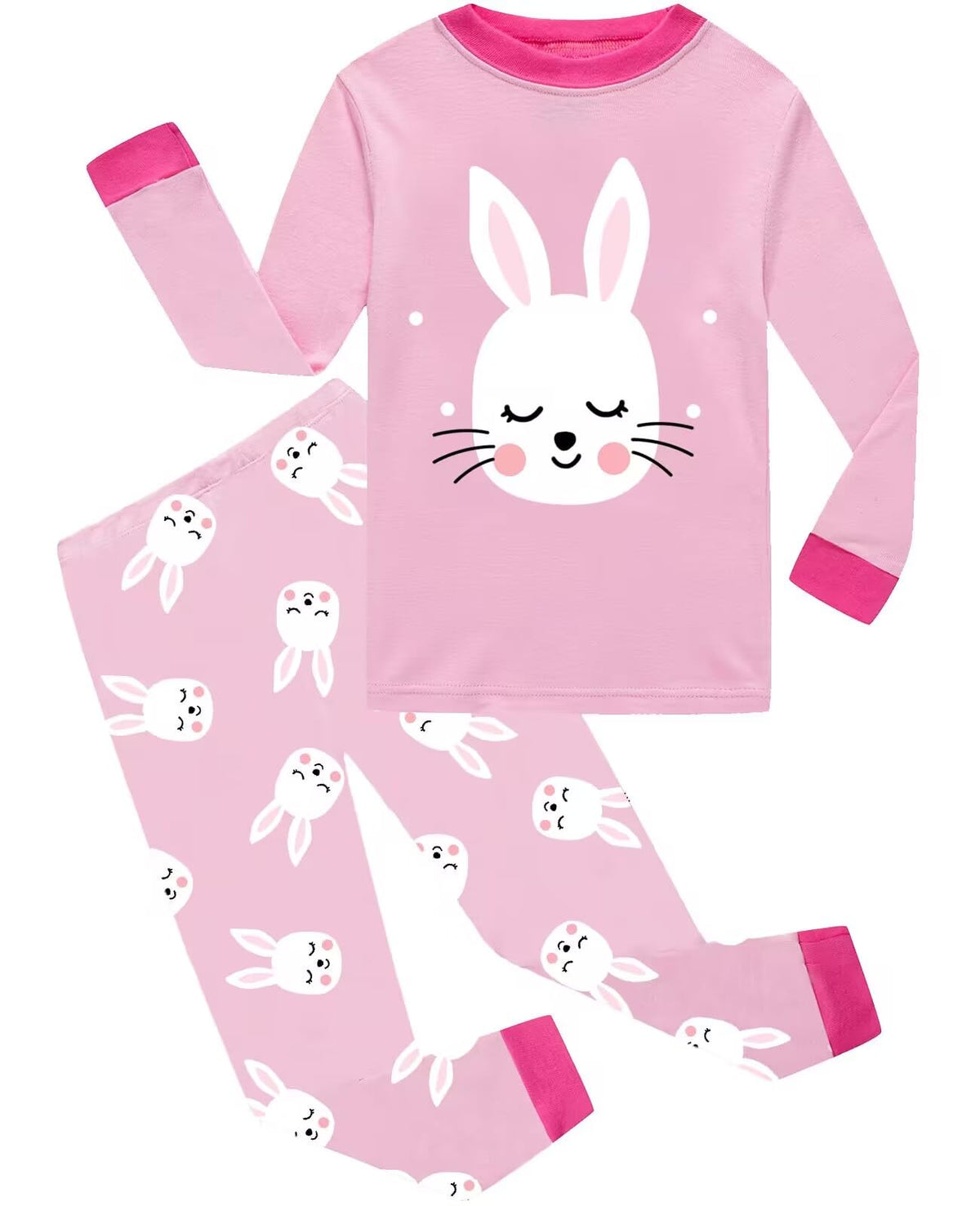 Dolphin&Fish Girls Cotton Pajamas Toddler 2 Pieces Pjs Kids Sleepwear Clothes Long sleeve Sets
