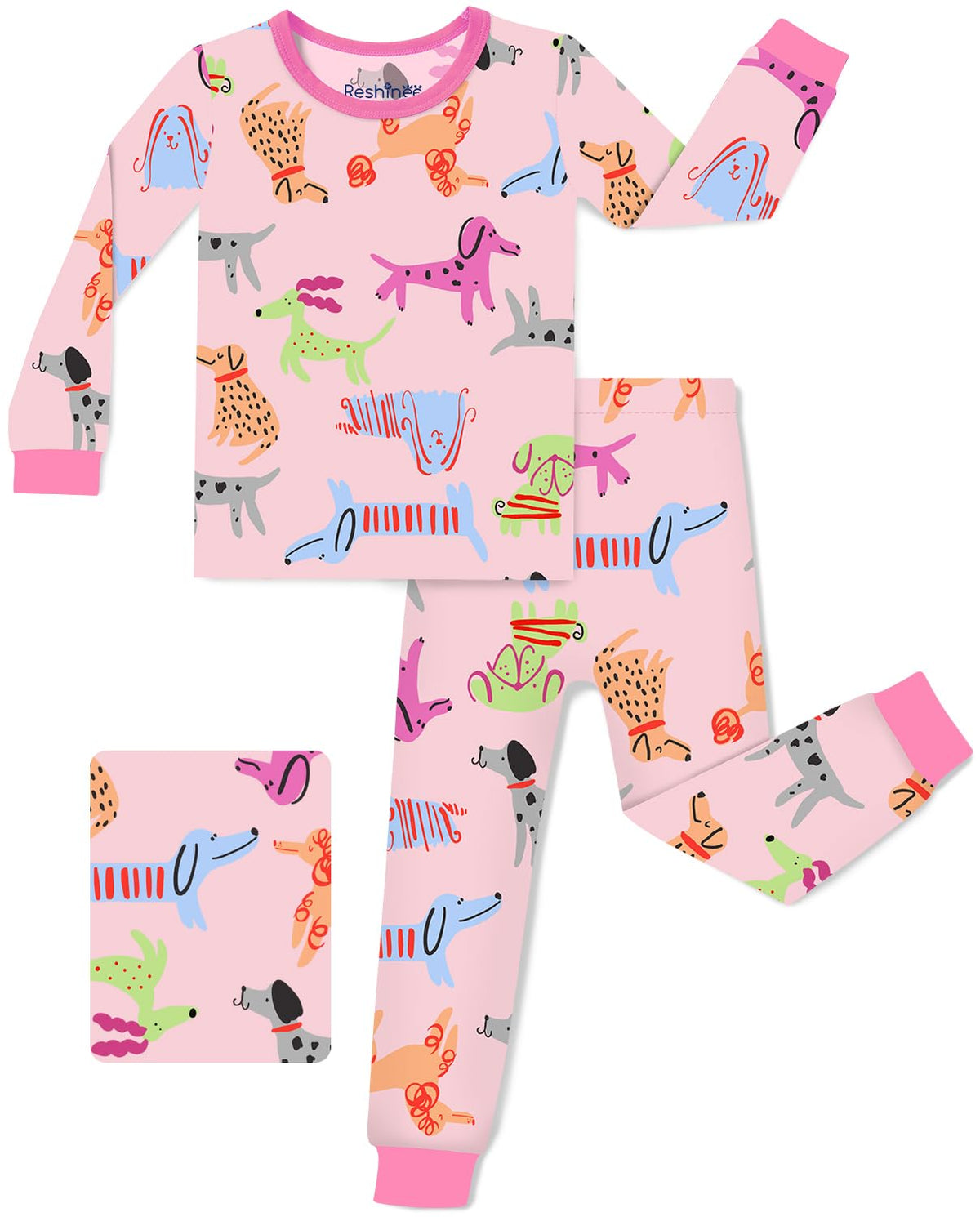 babee Reshinee Bamboo Viscose Toddler Girls Kids Pajamas Unicorn Mermaid Pjs Long Sleeve Snug fit 12M-8Y 2pcs Soft Jammies