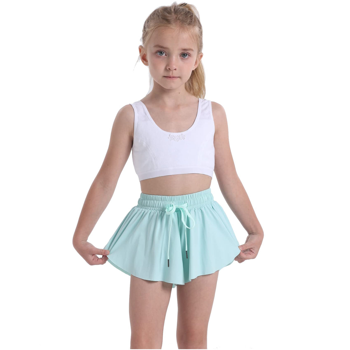 3 Pack Butterfly Flowy Shorts Skirts for Girls Tennis Cheer Stuff Athletic Preppy Running Sports Skirt for Teen Girls