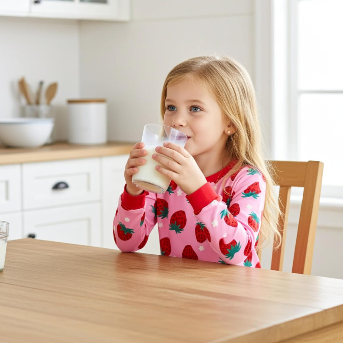 PATPAT Toddler & Kids Pajama Sets with Bamboo Viscose, Snug Fit Pjs for Girls, All-Season Comfort Sleepwear, Ages 2-12 Years
