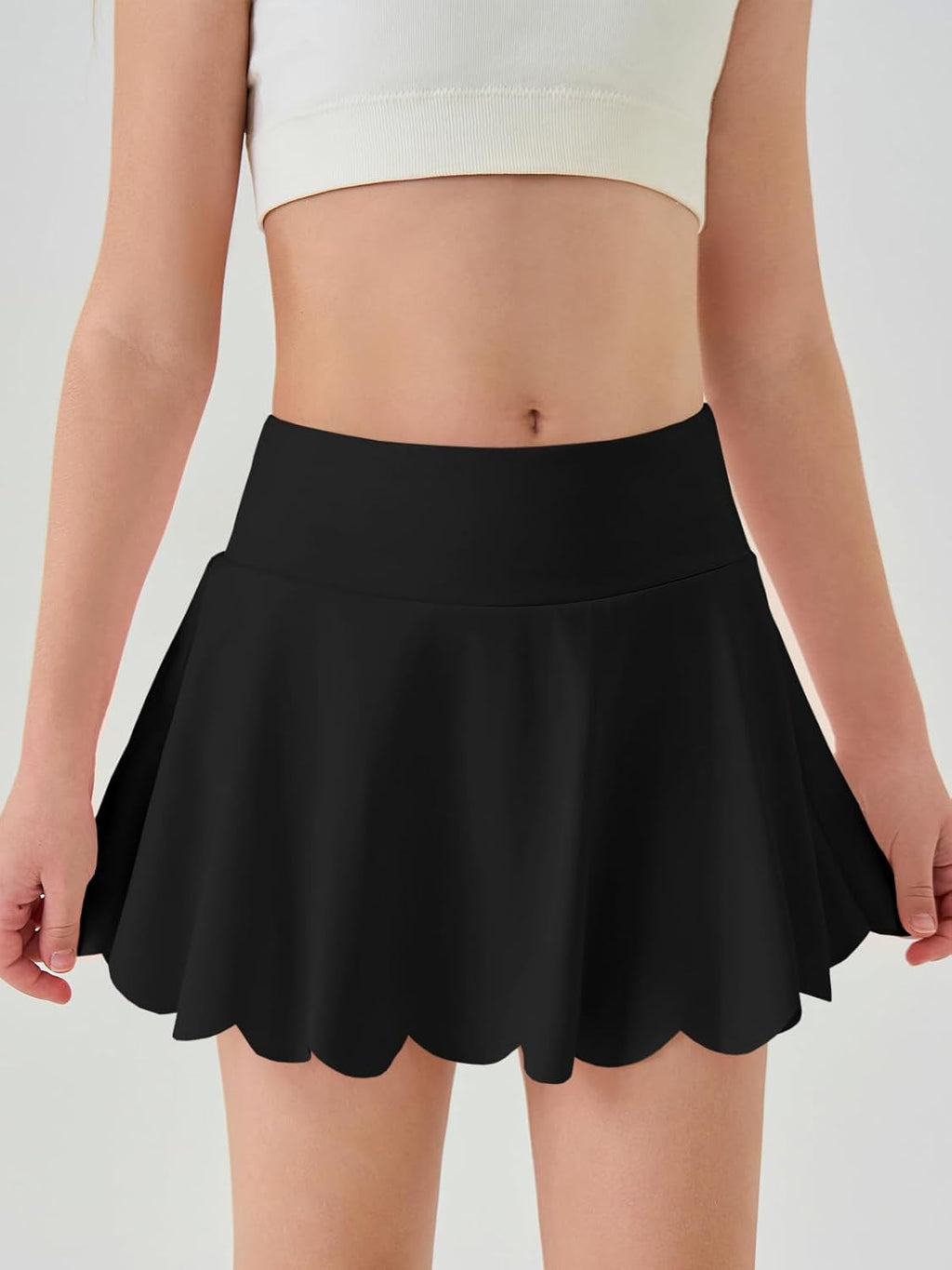 Haloumoning Girls Skorts Flowy Athletic Shorts Kids Tennis Golf Skirts