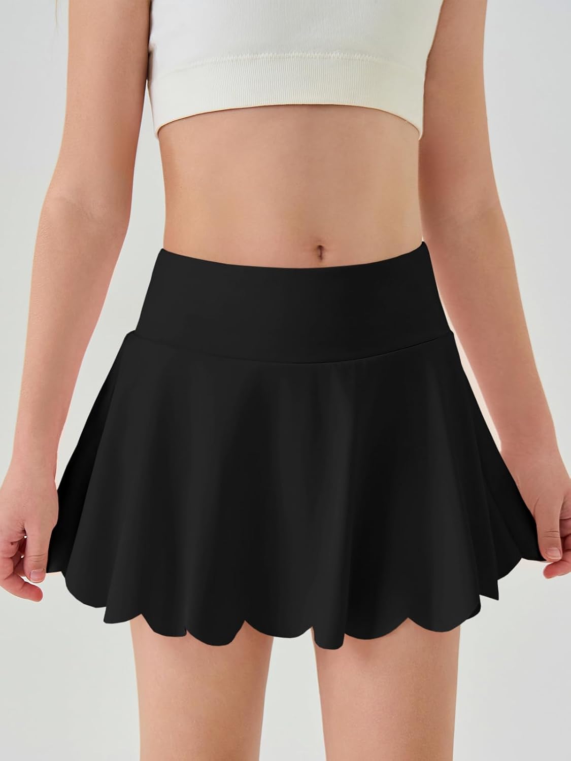 Haloumoning Girls Skorts Flowy Athletic Shorts Kids Tennis Golf Skirts