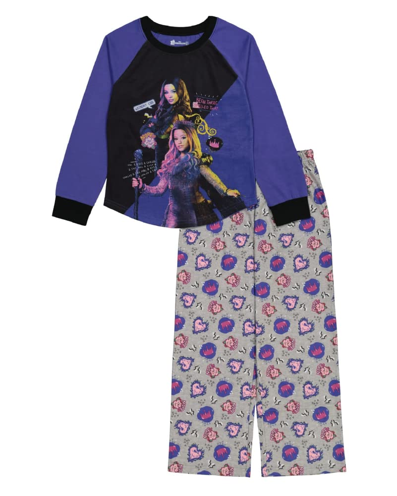 Disney Girls' 2-Piece Loose-fit Martching Pajama Set, Princess Pajamas, Soft & Cute for Kids