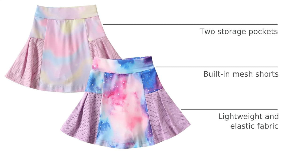 Neutocd Girls Tennis Skirt Skorts for Girls High Waisted Athletic Pleated Skirts with Shorts for Golf Pickleball Running