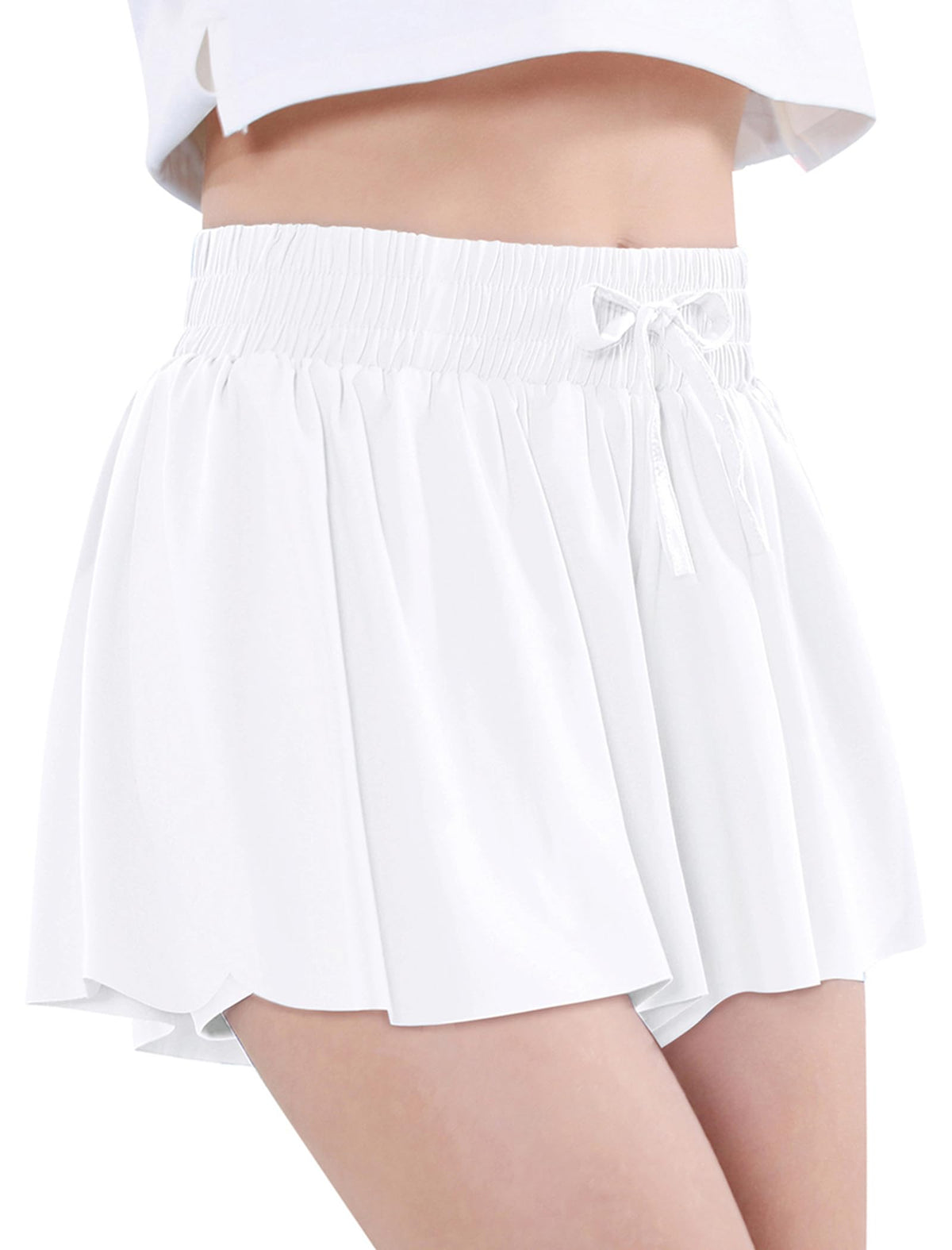EXARUS Girls Butterfly Shorts Athletic Flowy Cheer Dance Skorts Teen