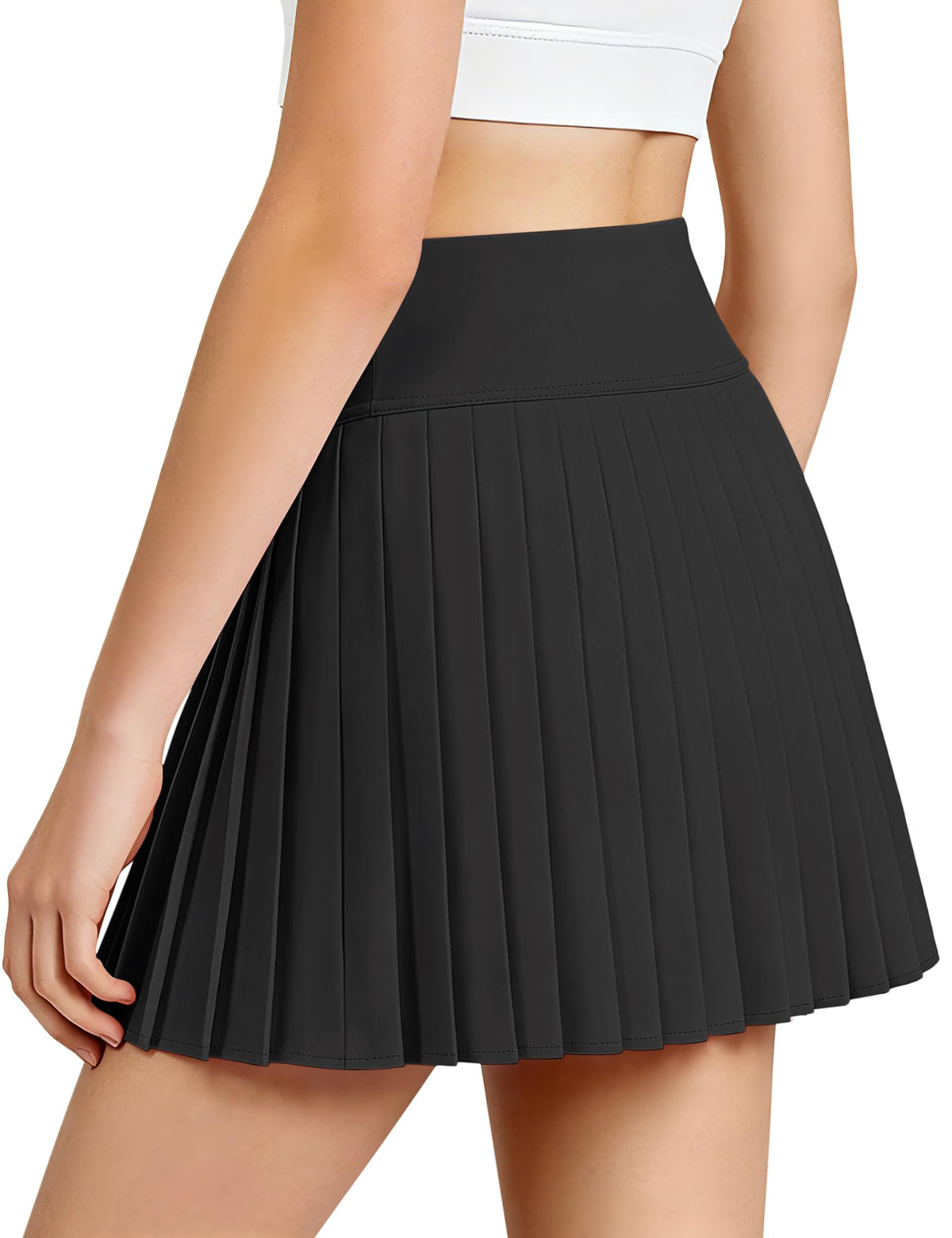 JOCMIC Girls Tennis Skirt with Shorts Athletic Pleated Skort with Pockets