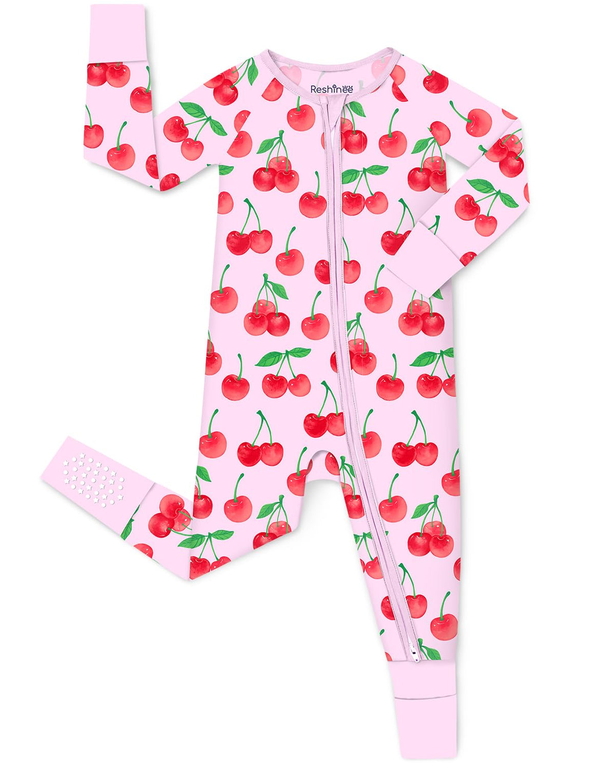 babee Reshinee Viscose derived from bamboo Baby Pajamas Convertible Footie Sleepers for Baby Girl 2-Way Zipper Onesies 0-24M