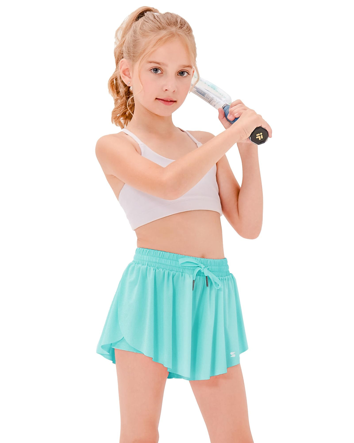Stelle Girls Butterfly Shorts with Pockets Athletic Running Sports Skirt