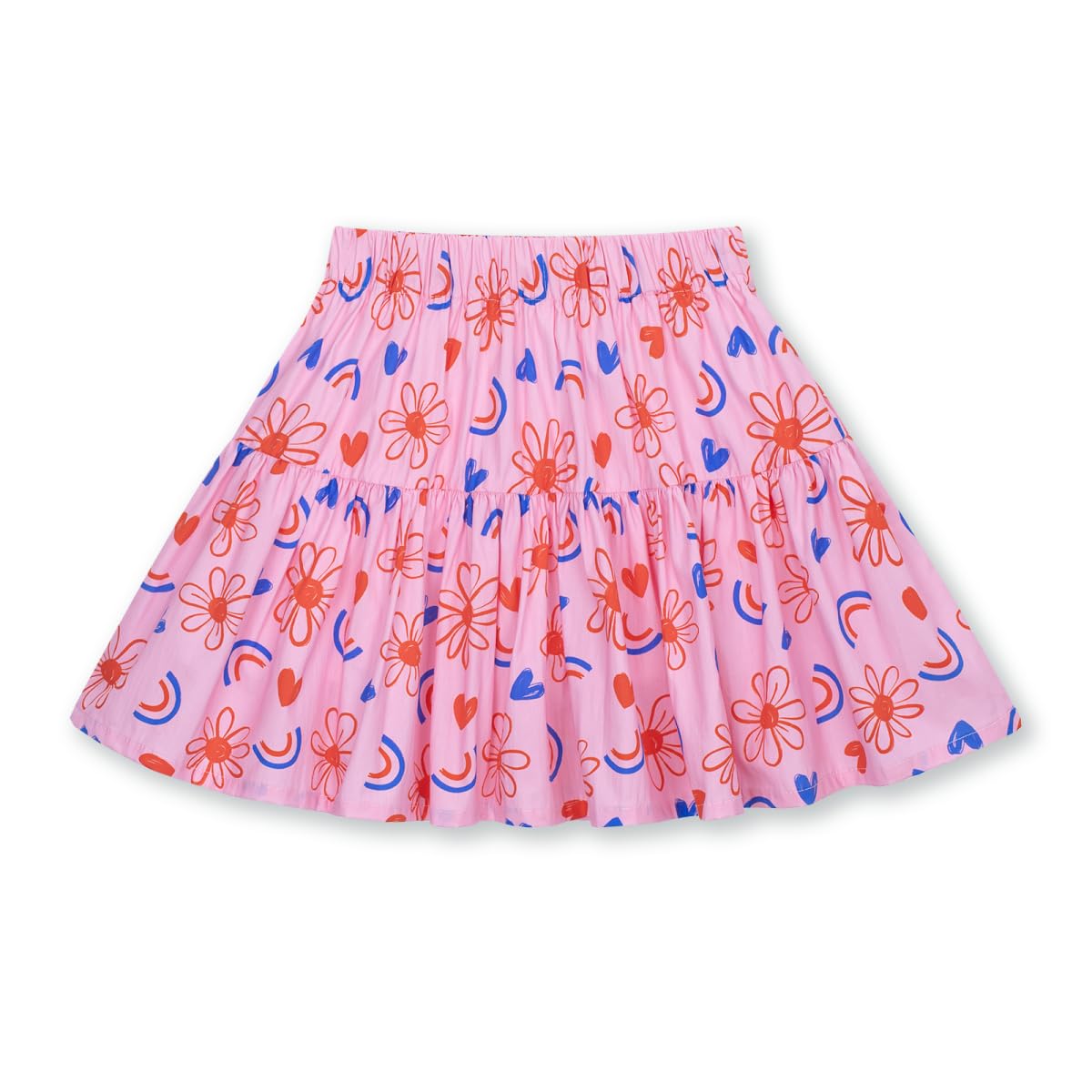 Girls and Toddlers Skirts Floral & Plaid Mini Skirt with Built-in Shorts