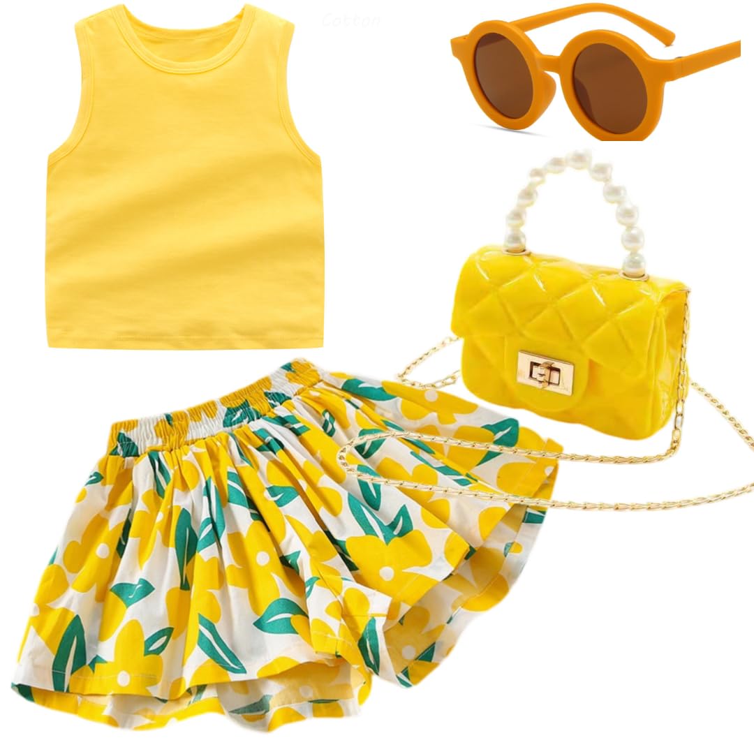 Girls' Short Sets - Trendy and Comfortable Summer Outfits for Girls Fashionable Clothing Sets 4pc