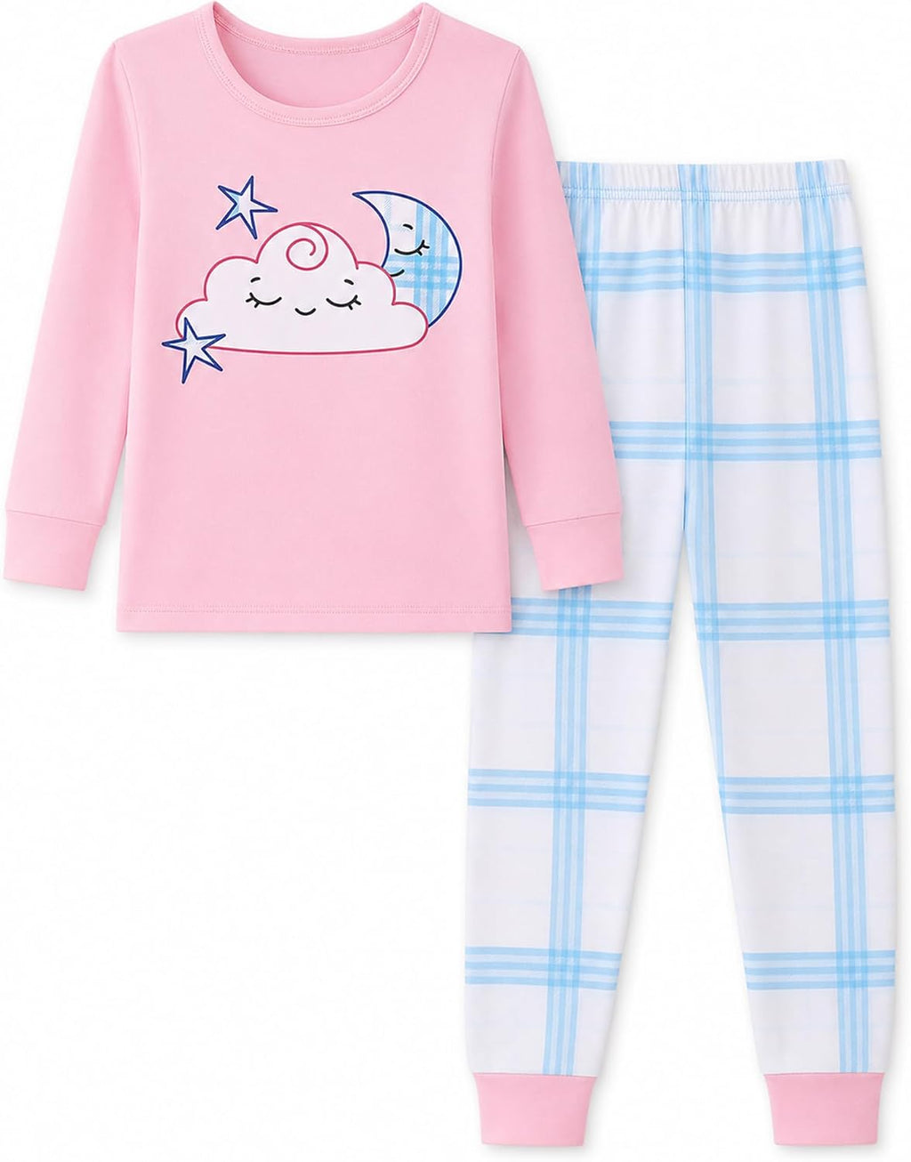 Mikrdoo Girls Pajamas 2 Piece Soft Long Sleeve Pjs Set for Kids 18M-7Y