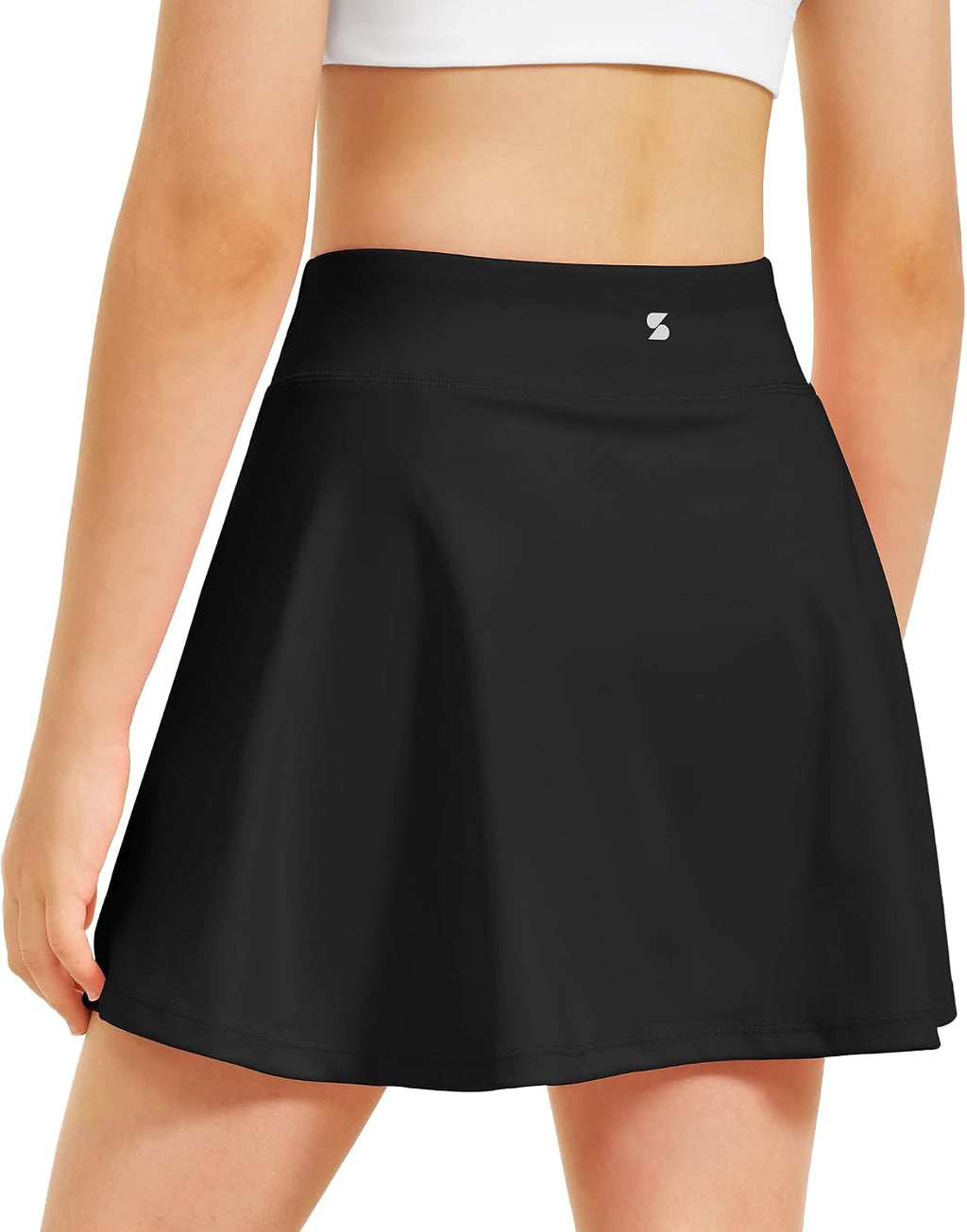 Stelle Girls A-Line Tennis Skort with Built-in Shorts for Sports Play