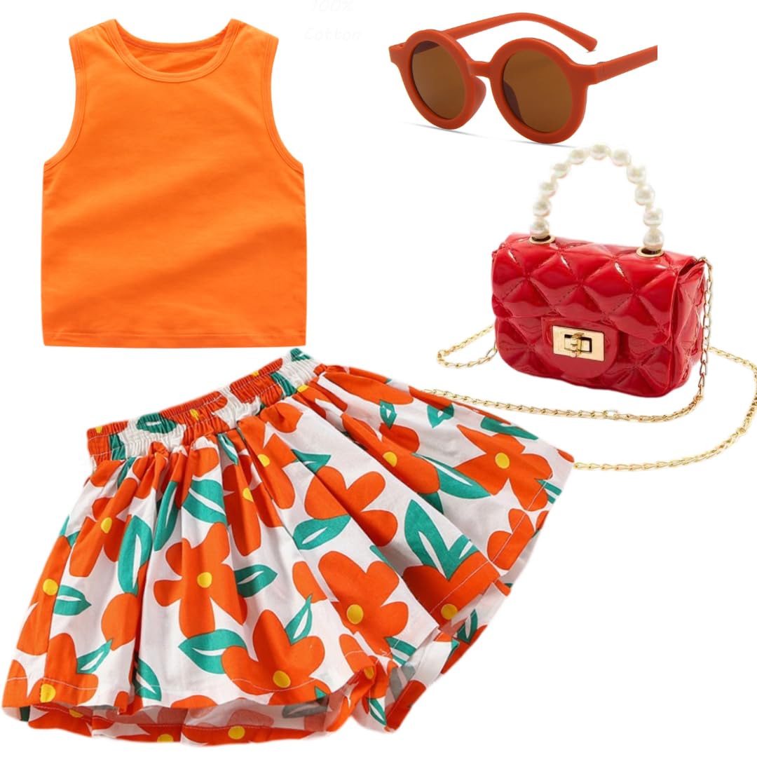Girls' Short Sets - Trendy and Comfortable Summer Outfits for Girls Fashionable Clothing Sets 4pc