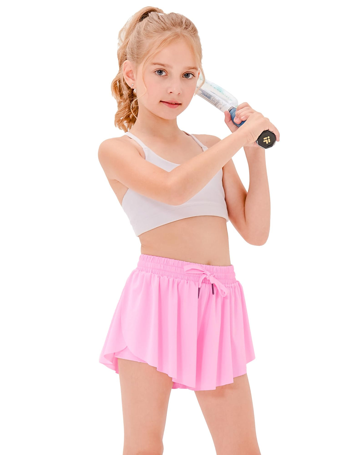 Stelle Girls Butterfly Shorts with Pockets Athletic Running Sports Skirt