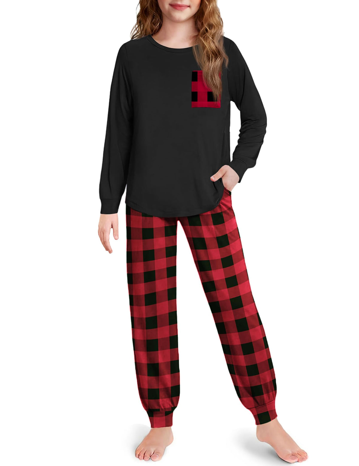 Arshiner Pajamas for Girls Long Sleeve Pjs Set Soft Ankle Cuff Sleepwear