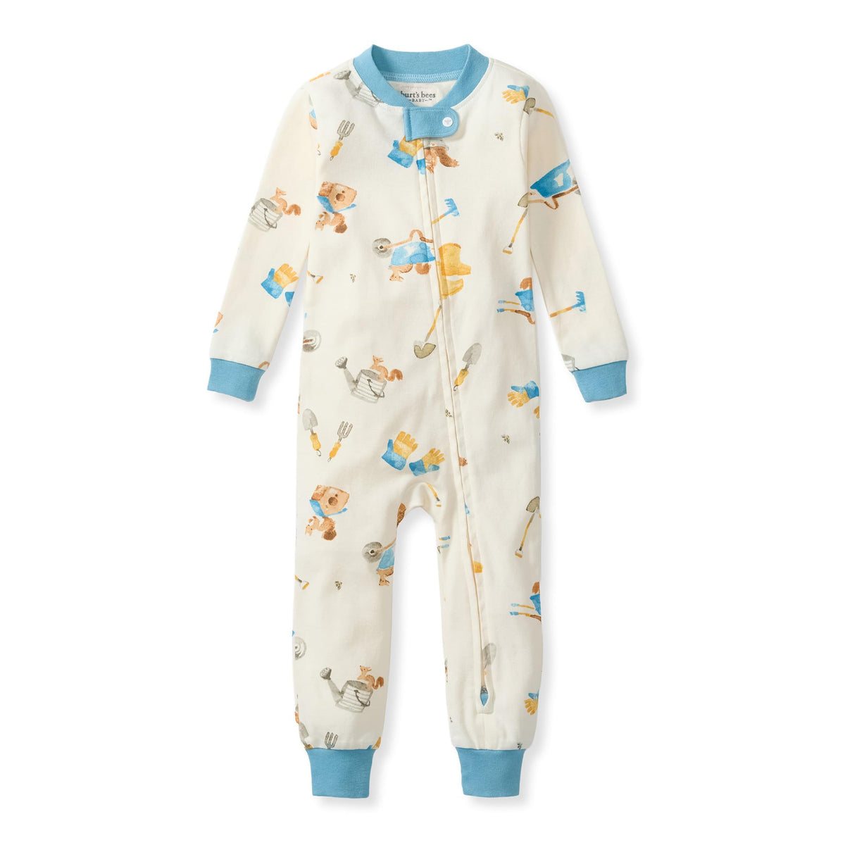 Burt's Bees Baby Boys Footless Pajamas, Sleep and Play Loose Fit, 100% Organic Cotton Soft One-piece PJs, Sizes NB to 6-9 Months