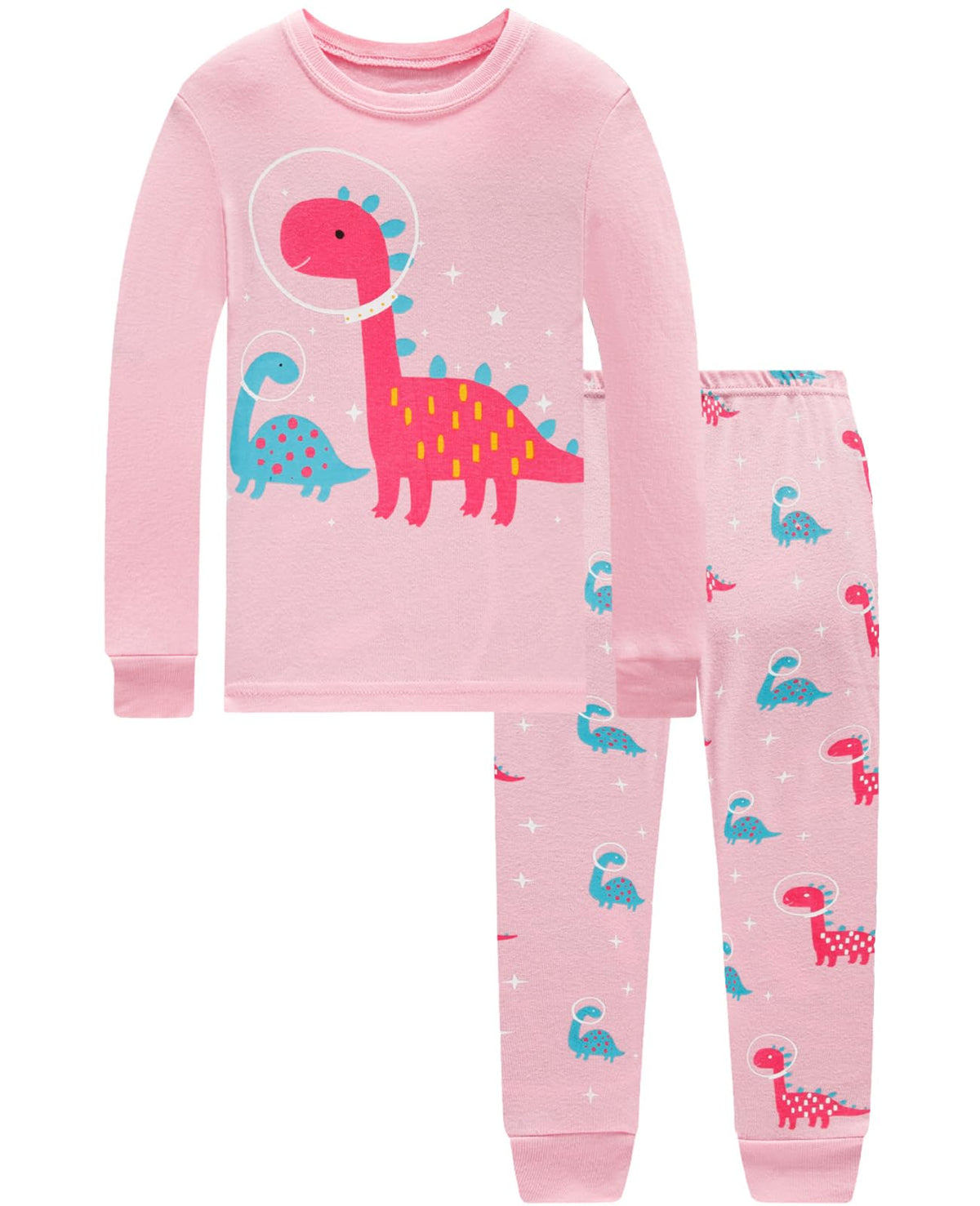 Dolphin&Fish Girls Cotton Pajamas Toddler 2 Pieces Pjs Kids Sleepwear Clothes Long sleeve Sets